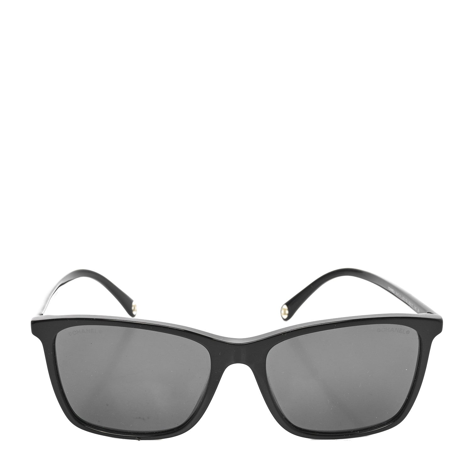 Chanel Acetate Polarized Square Sunglasses 5447-A Black 2 of 6