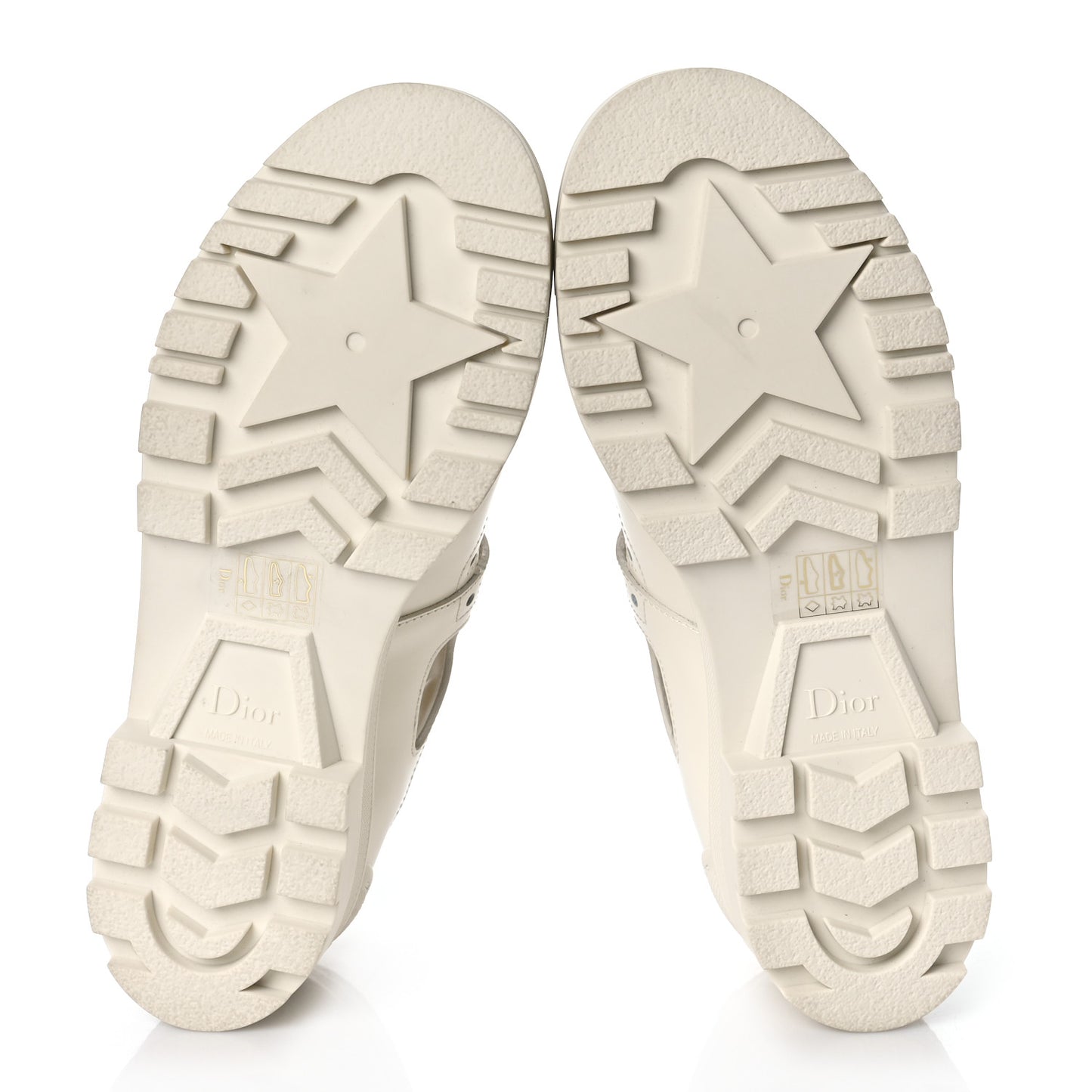 Brushed Calfskin Rubber Perforated Dioriron Derby Flat Shoes 37.5 Off White