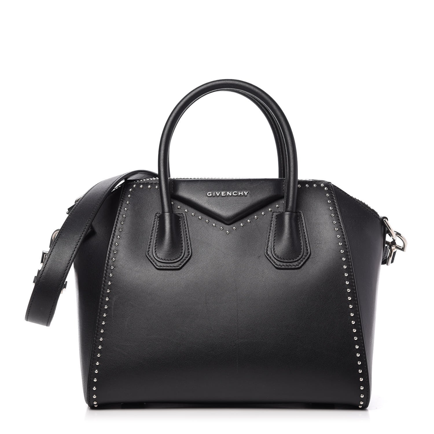 Givenchy Calfskin Medium Studded Antigona Black 1 of 10