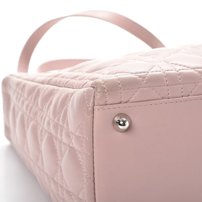 Christian Dior Lambskin Cannage Large Lady Dior Rose Poudre 10 of 13