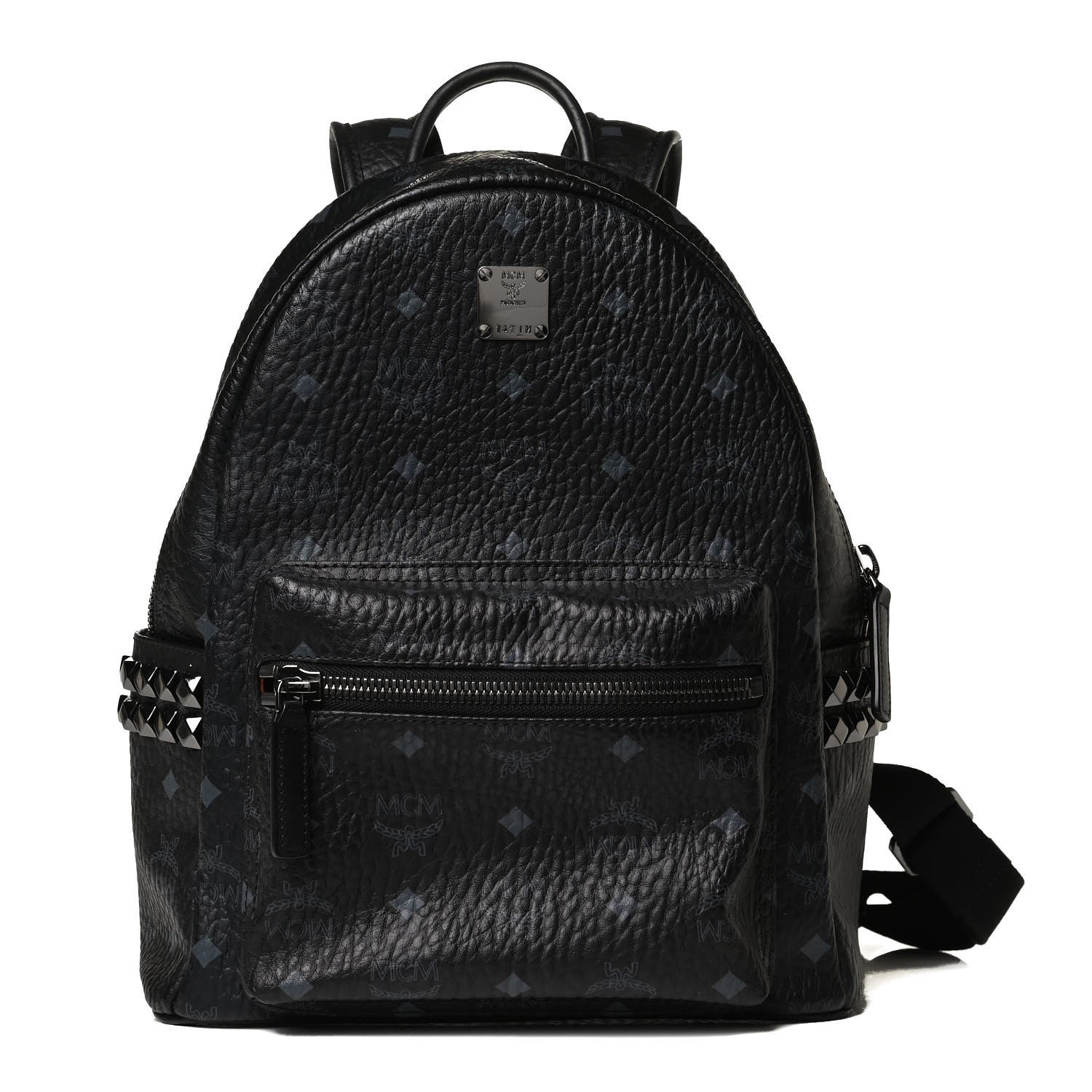 MCM Visetos Small Side Stud Stark Backpack Black 2 of 14