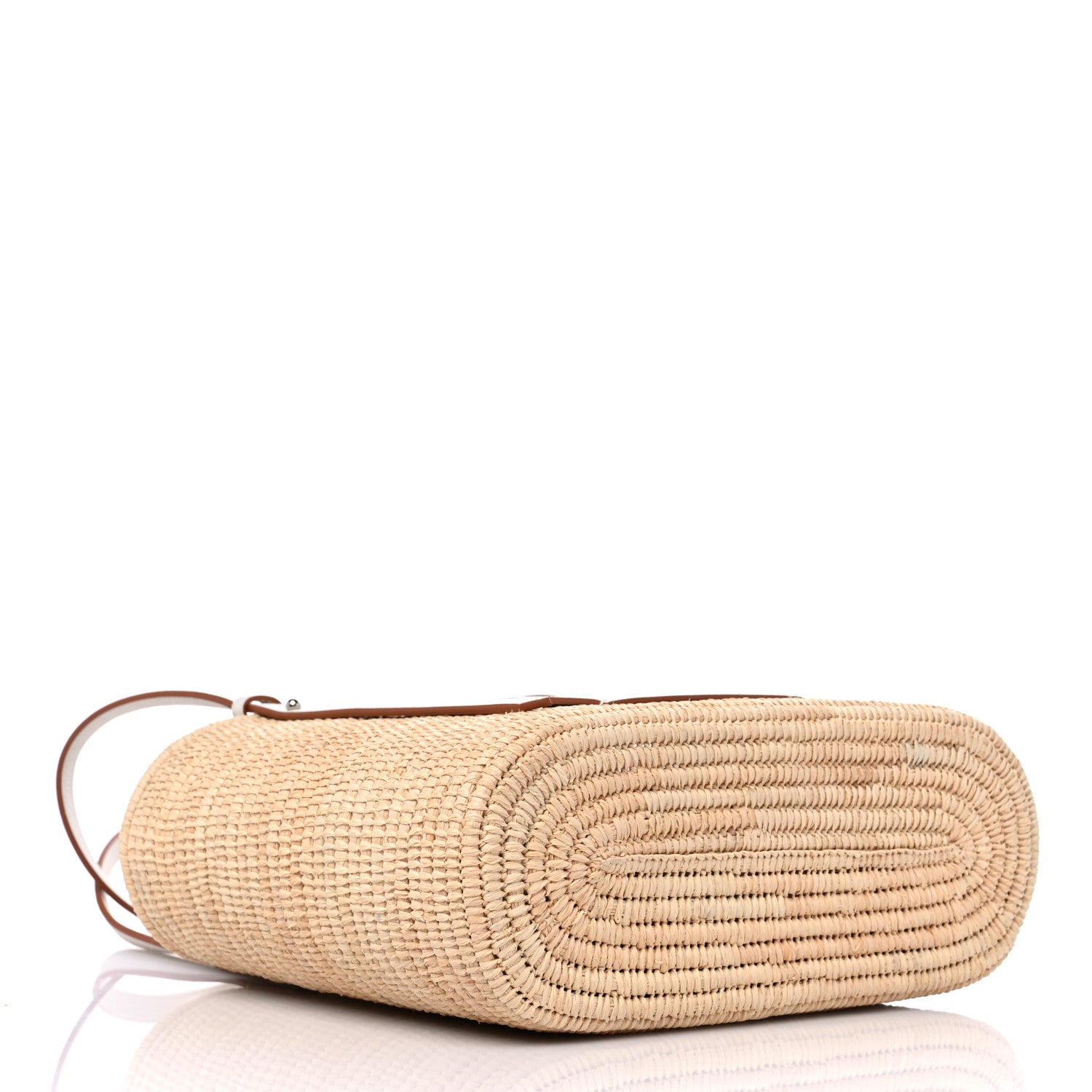 Loewe Raffia Square Small Basket Tote Bag Natural White 4 of 8