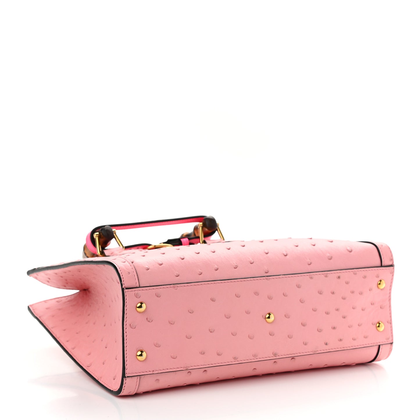 Ostrich Small Diana Tote Wild Rose Fuxia Fluo