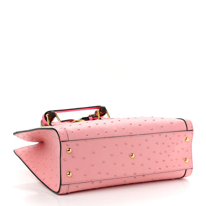Gucci Ostrich Small Diana Tote Wild Rose Fuxia Fluo 4 of 12
