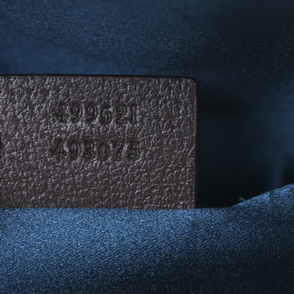 Gucci GG Supreme Monogram Textured Dollar Calfskin Web Small Ophidia Dome Shoulder Bag Beige Ebony New Acero 7 of 11