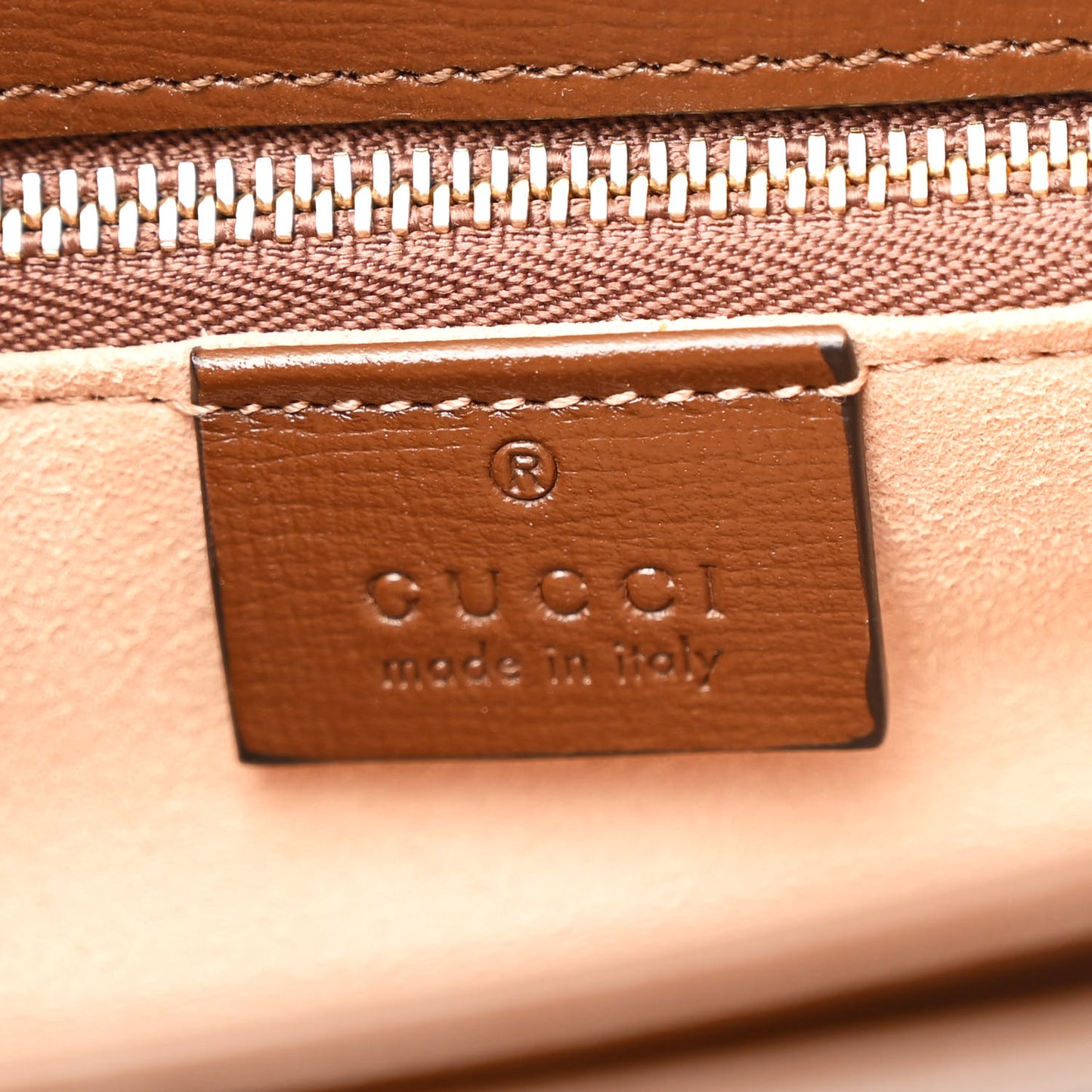 GG Supreme Monogram Horsebit 1955 Shoulder Bag Beige Brown Sugar