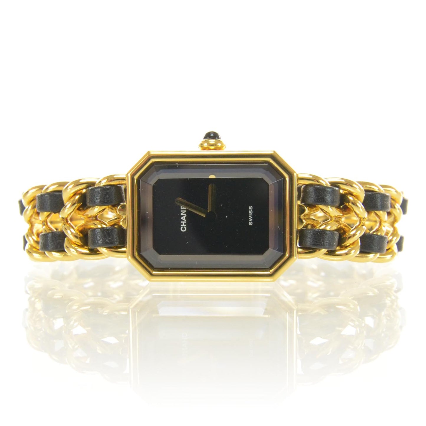 Stainless Steel Lambskin 20mm Chain Premiere Quartz Watch Gold M