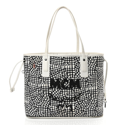 MCM Visetos Medium Liz Reversible Shopper Tote White 10 of 20