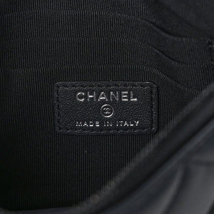 Chanel Pearly Lambskin Quilted Cosmetic Case So Black 6 of 8