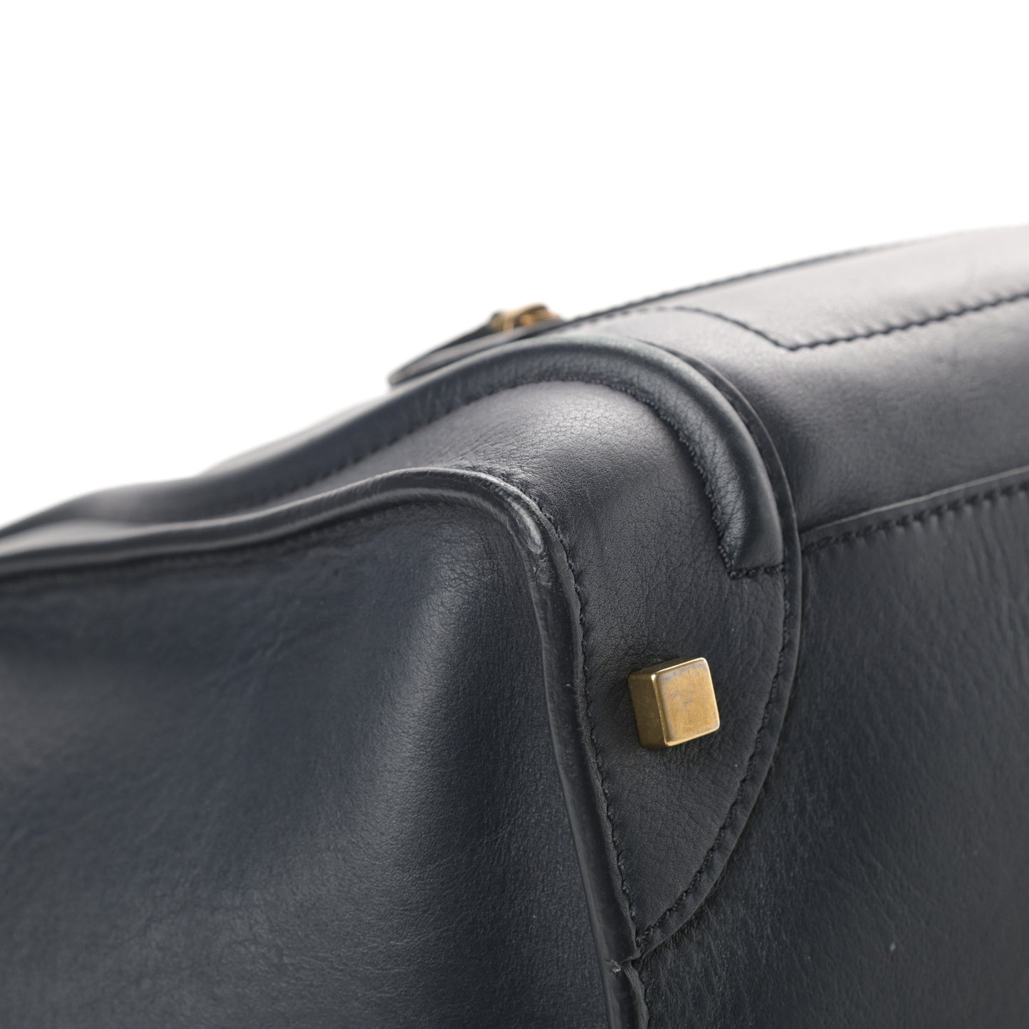 Smooth Calfskin Mini Luggage Navy Blue