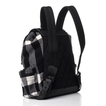 Burberry Wool House Check Large Rucksack Backpack Black 2 of 9