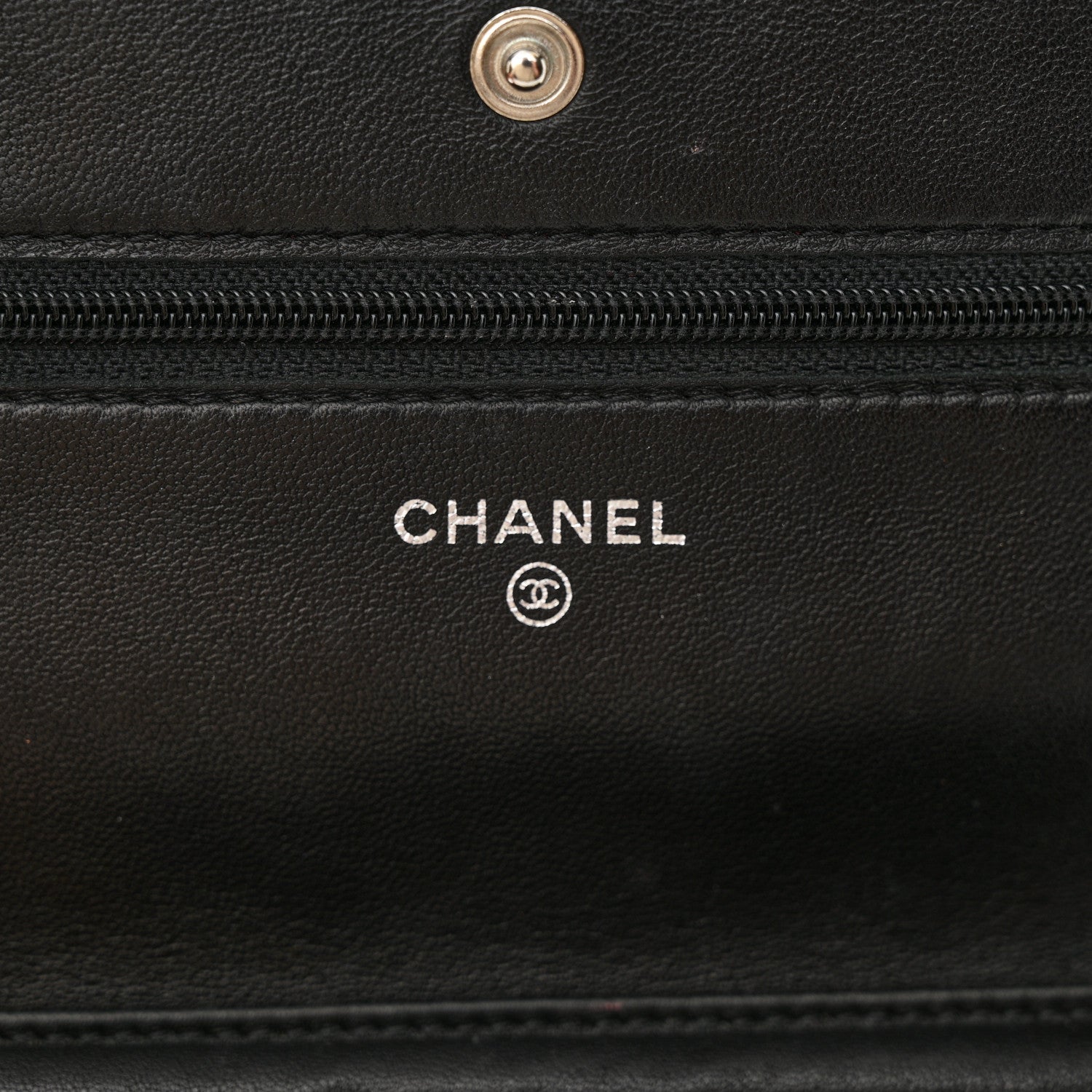 Chanel Lambskin Quilted Wallet On Chain WOC Black 6 of 13