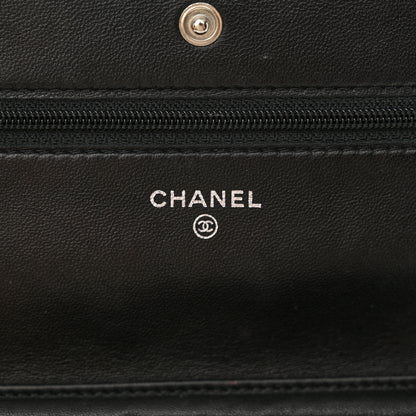 Chanel Lambskin Quilted Wallet On Chain WOC Black 6 of 13