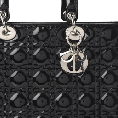Christian Dior Patent Cannage Large Lady Dior Black 9 of 9