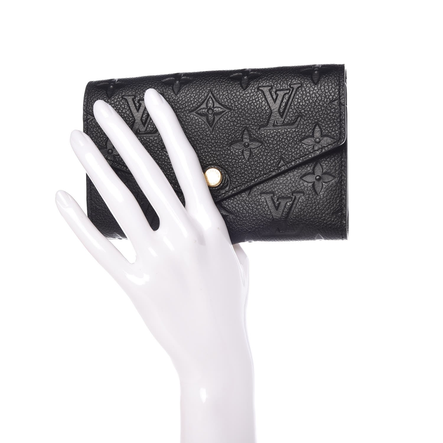 Louis Vuitton Empreinte Compact Curieuse Wallet Black 2 of 11