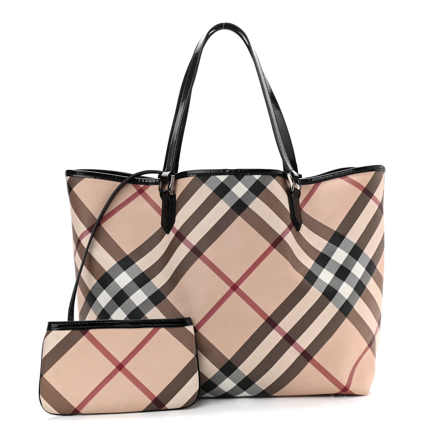 Burberry Supernova Check Large Nickie Tote Black 1 of 10