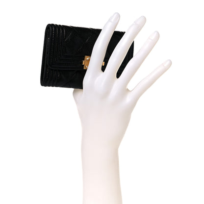 Chanel Caviar Quilted Boy Flap Card Holder Black 2 of 8