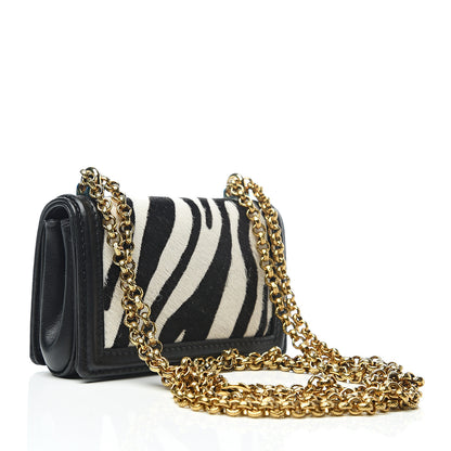 Dolce & Gabbana Pony Hair Zebra Print Micro Devotion Bag 2 of 9