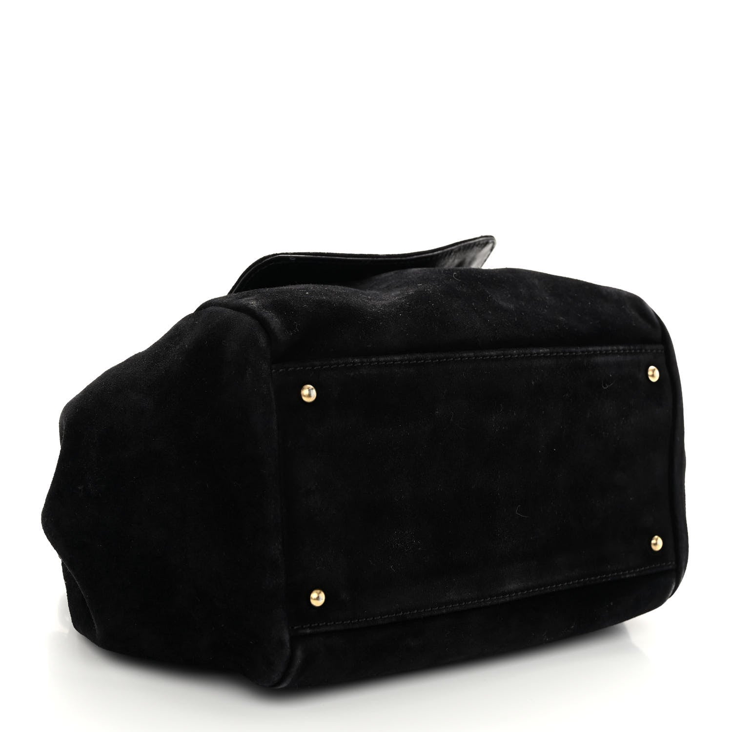 Chanel Suede Accordion Flap Black 4 of 11