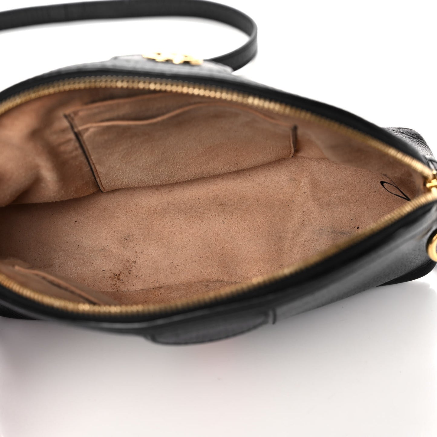 Calfskin GG Web Small Ophidia Dome Shoulder Bag Black