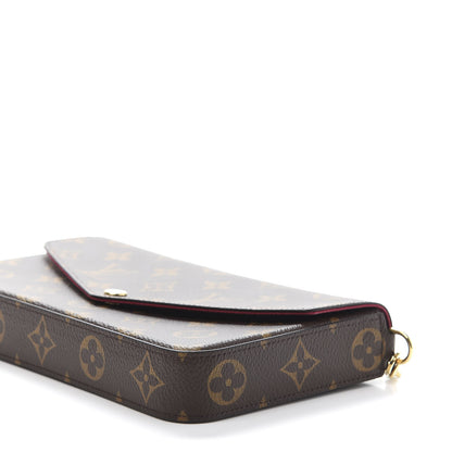 Louis Vuitton Monogram Pochette Felicie Chain Wallet Fuchsia 9 of 13