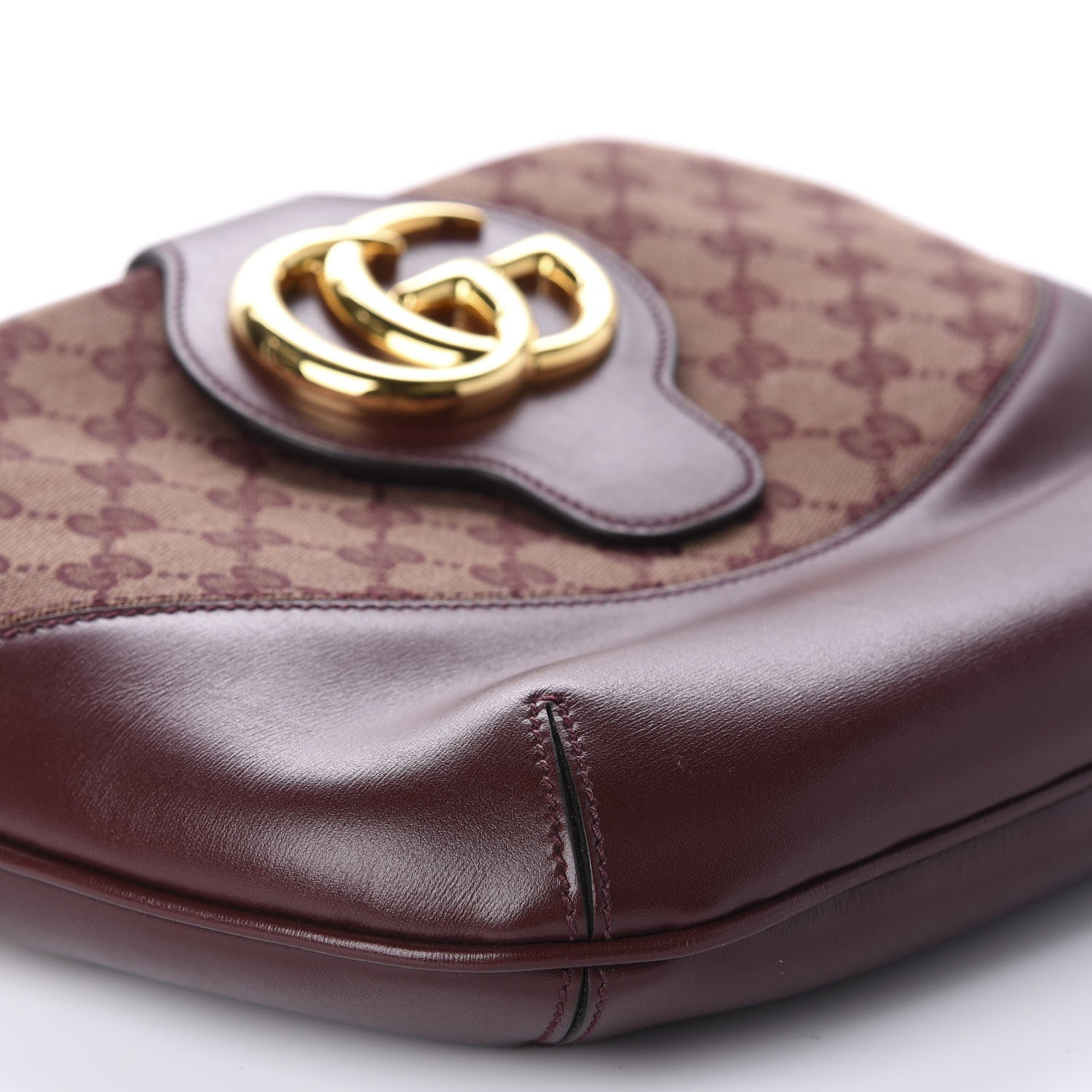 Gucci GG Monogram Calfskin Medium Arli Shoulder Bag Sahara Rubino Chardonnay 6 of 11