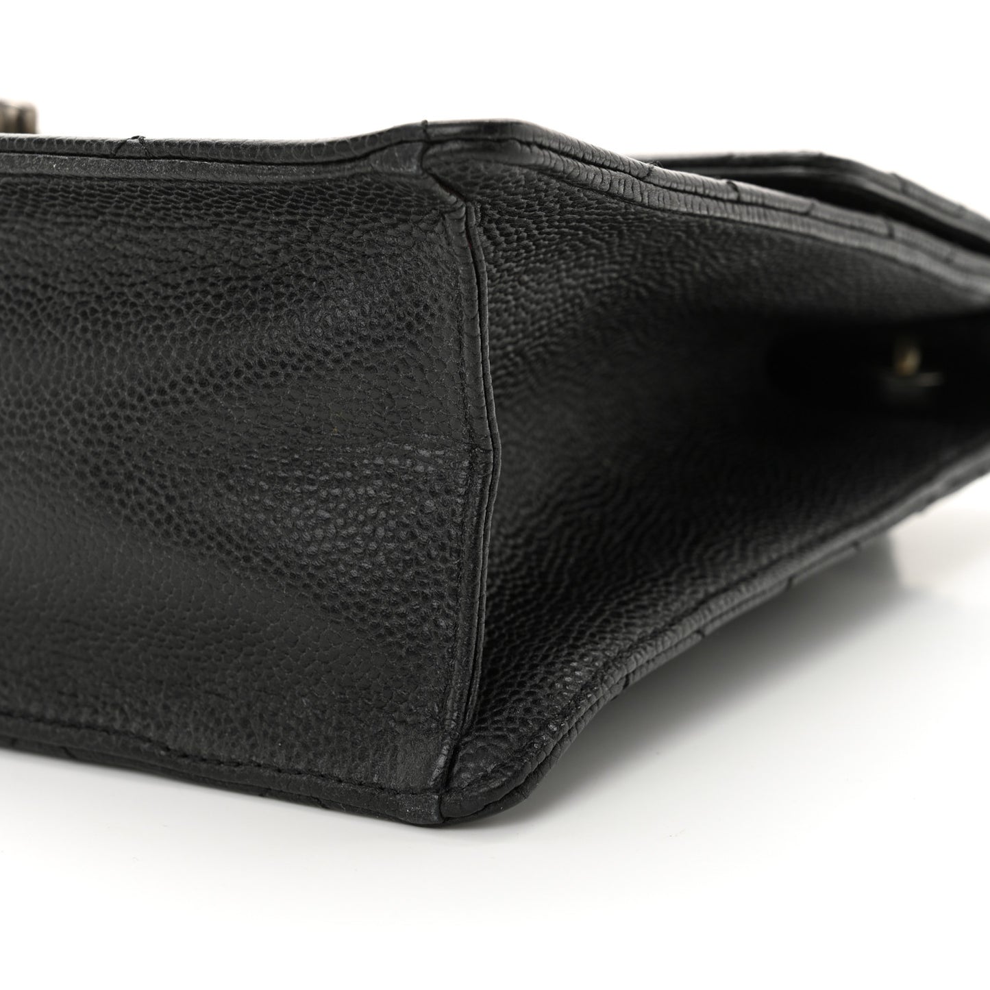 Caviar Quilted Large Retro Class Flap Black