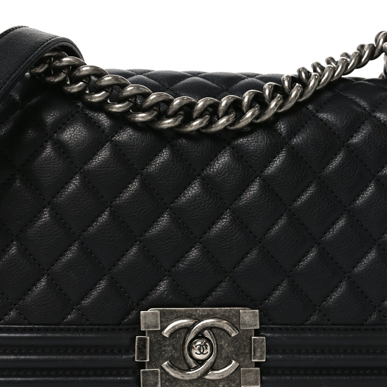 Chanel Calfskin Quilted Medium Boy Flap Black 8 of 11