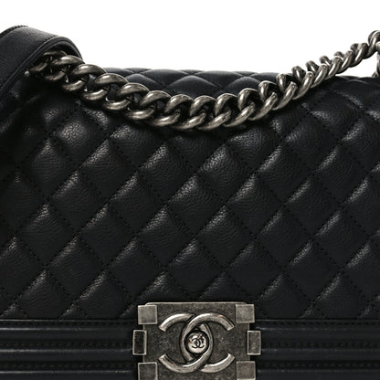 Chanel Calfskin Quilted Medium Boy Flap Black 8 of 11