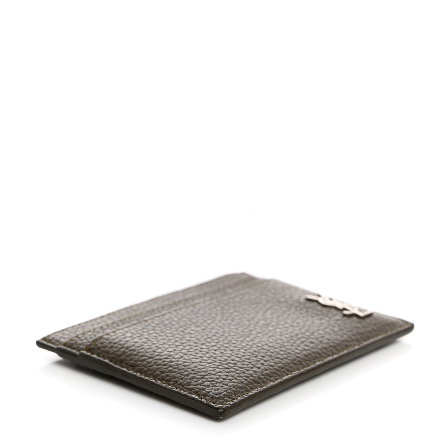 Calfskin Tiny Cassandre Credit Card Case Grey