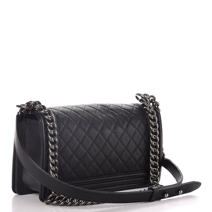 Chanel Caviar Quilted Medium Boy Flap Black 4 of 10