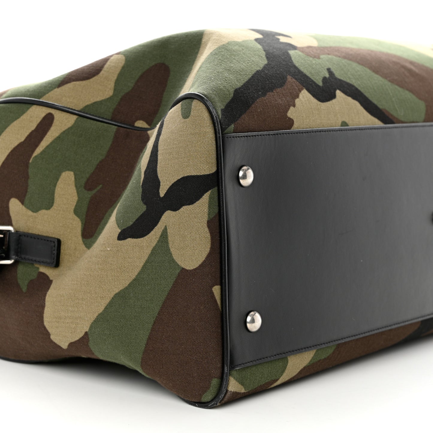 Gabardine Camouflage Duffle Bag Black Green