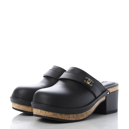 Chanel Calfskin CC Turn Lock Clogs 35 Black 6 of 18