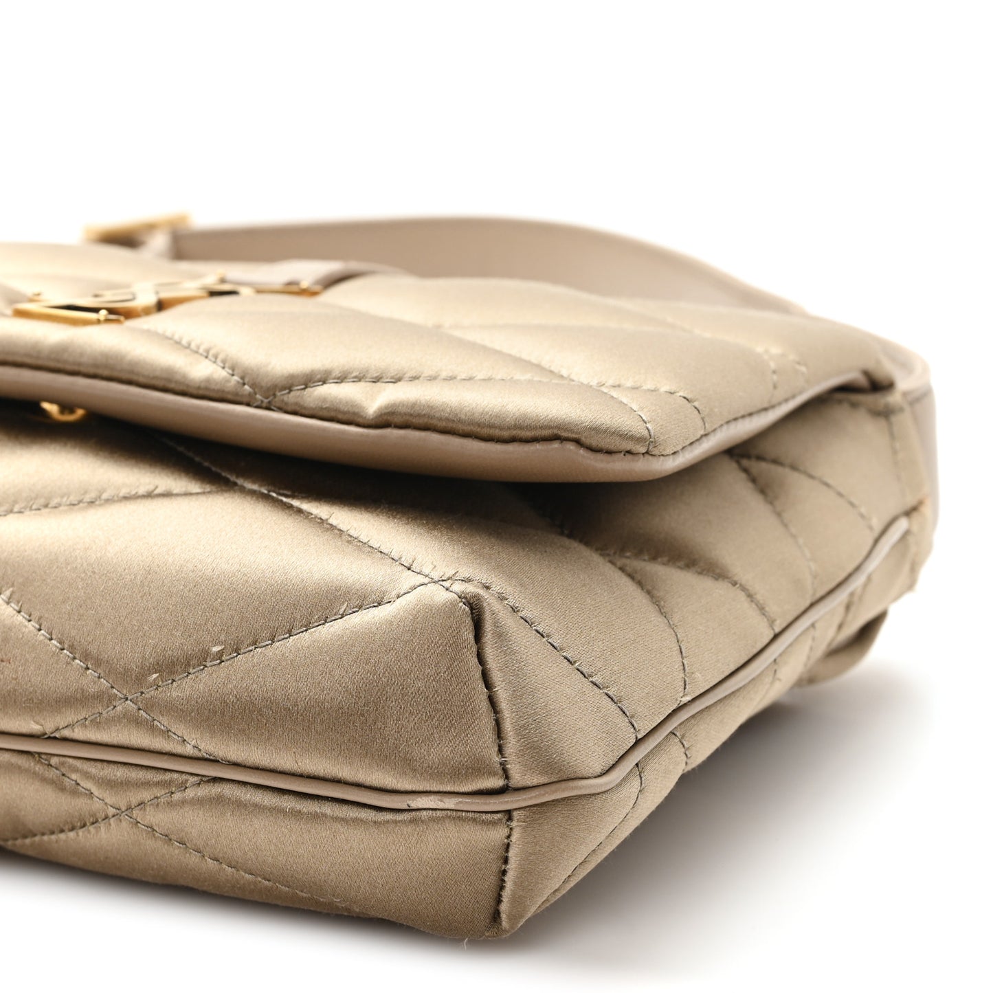 Satin Quilted Le 57 Diamond Shoulder Bag Mouse