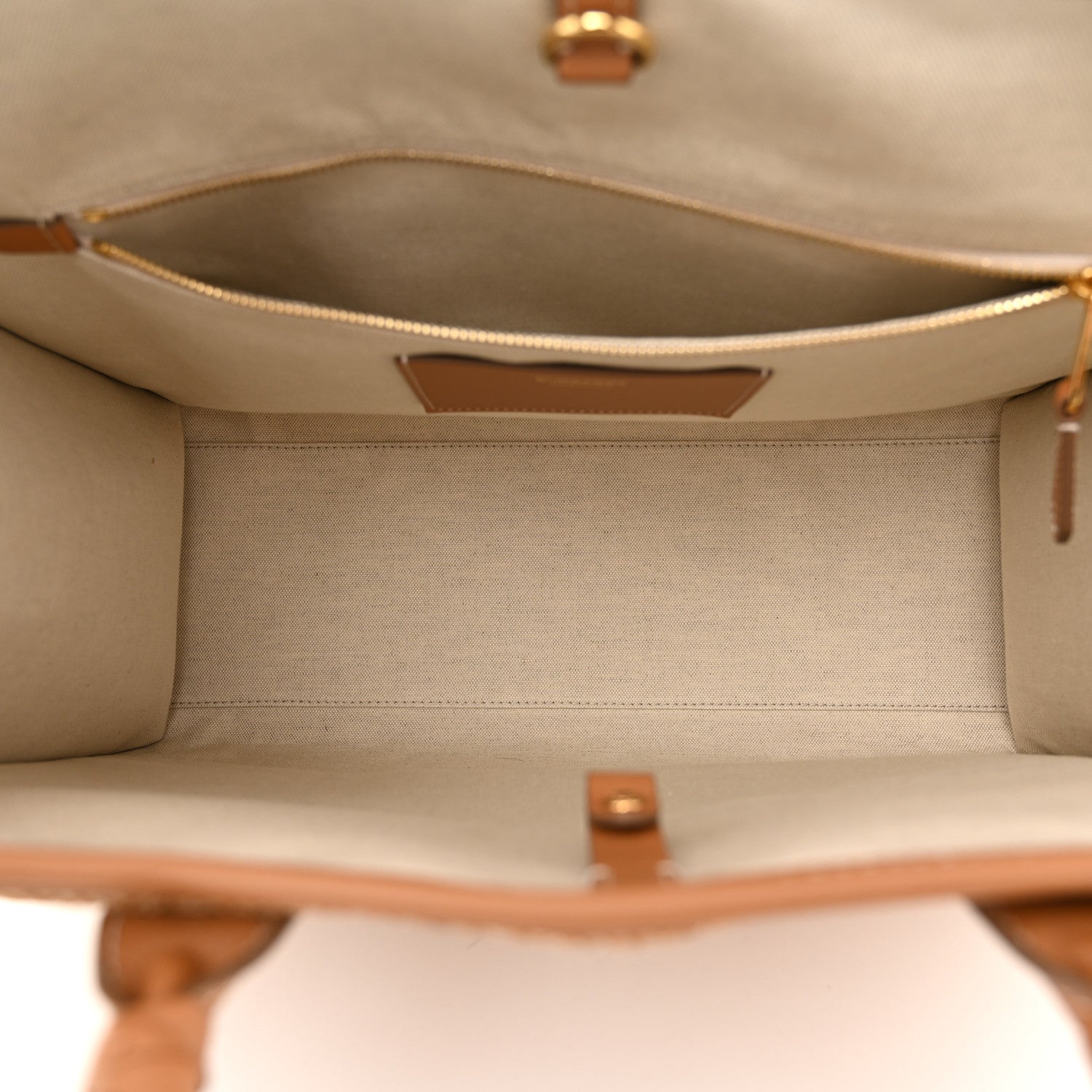 Burberry Raffia Calfskin Medium Freya Tote Natural 5 of 10