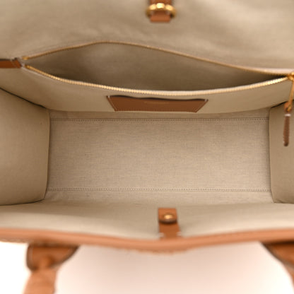Burberry Raffia Calfskin Medium Freya Tote Natural 5 of 10