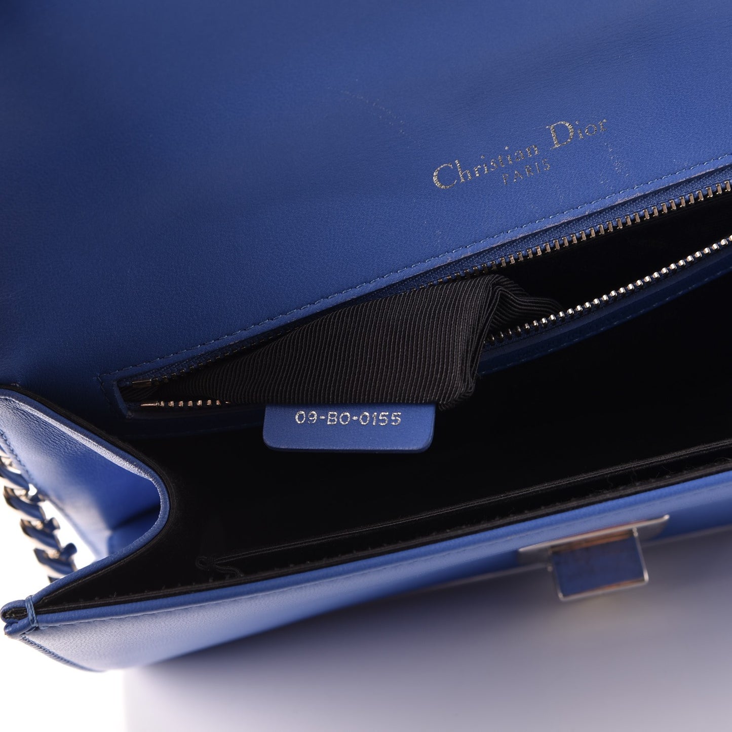 Lambskin Medium Diorama Flap Bag Blue