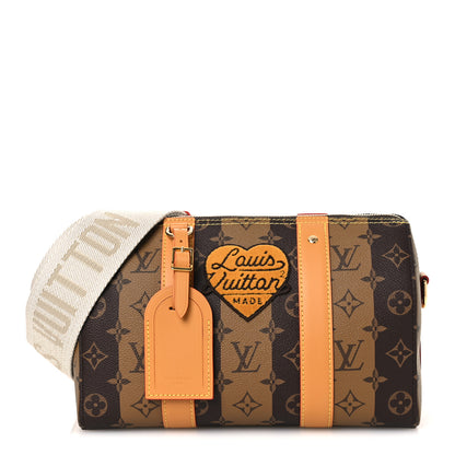 Louis Vuitton X NIGO Reverse Monogram Stripes City Keepall Bandouliere Brown 1 of 9