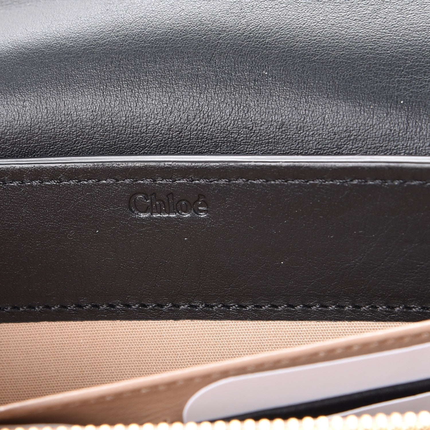 Chloe Suede Calfskin Faye Wallet Black 6 of 8
