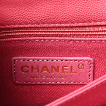 Chanel Caviar Lizard Embossed Quilted Mini Coco Handle Flap Pink 6 of 10