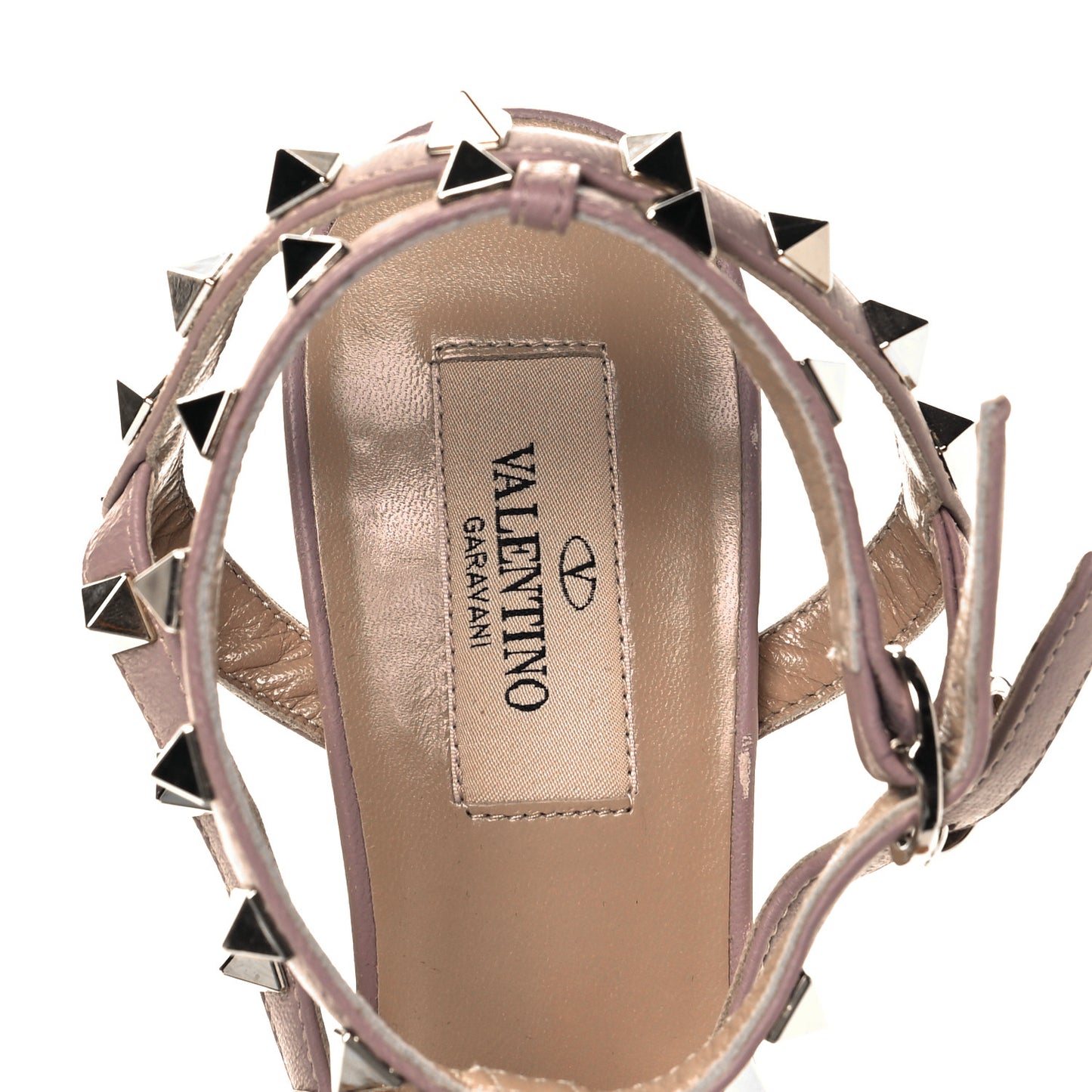 Patent Nappa Rockstud Ankle Strap 65mm Pumps 37.5 Fuxia Poudre
