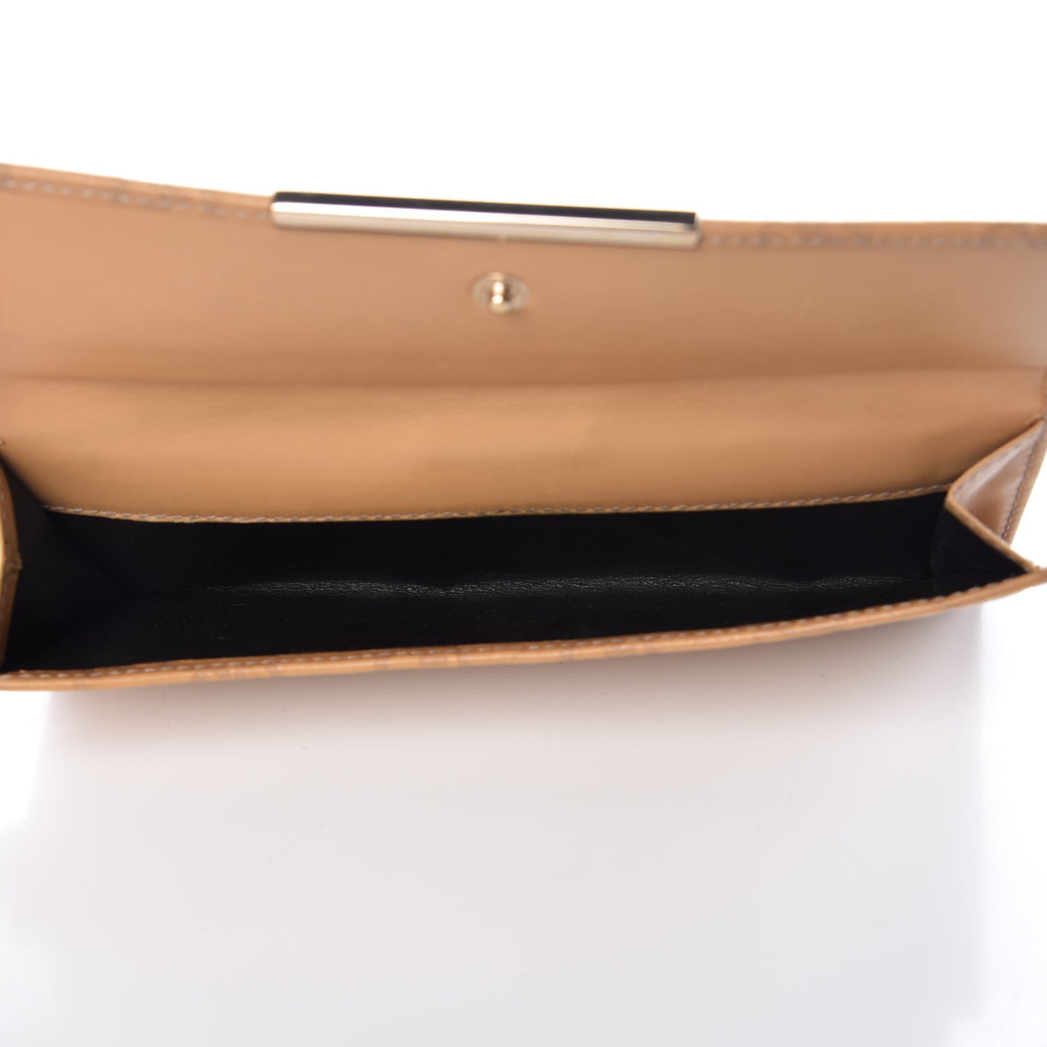 Gucci Guccissima Margaux Calfskin Metal Bar Continental Flap Wallet Beige 9 of 13