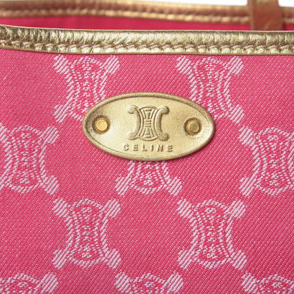 Celine Canvas Macadam Tote Bag Pink 12 of 14