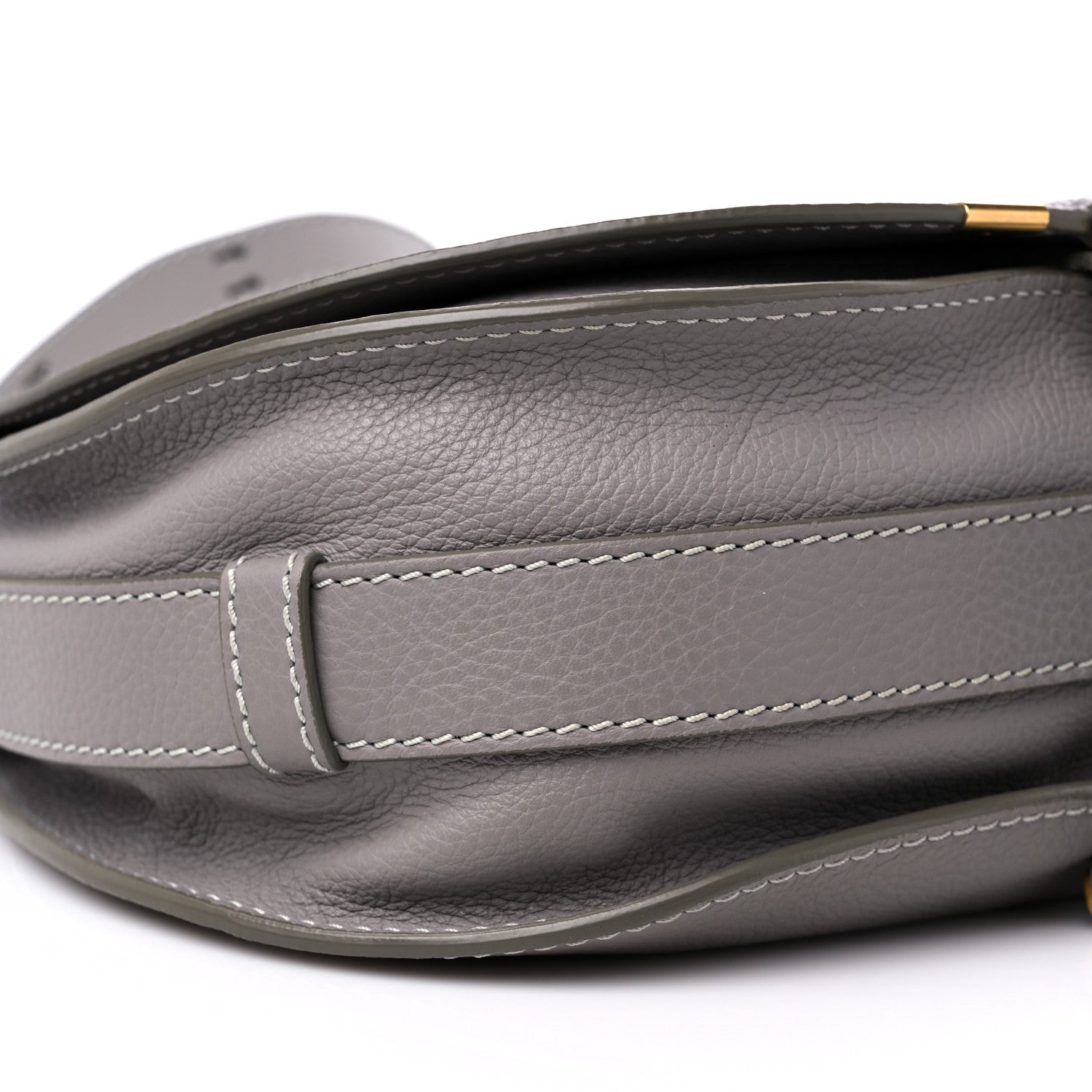Chloe Calfskin Medium Marcie Round Crossbody Bag Cashmere Grey 7 of 8