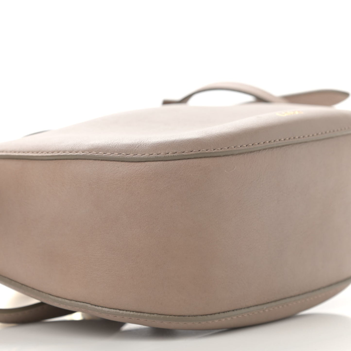 Small Grain Calfskin Kiss Bag Motty Grey