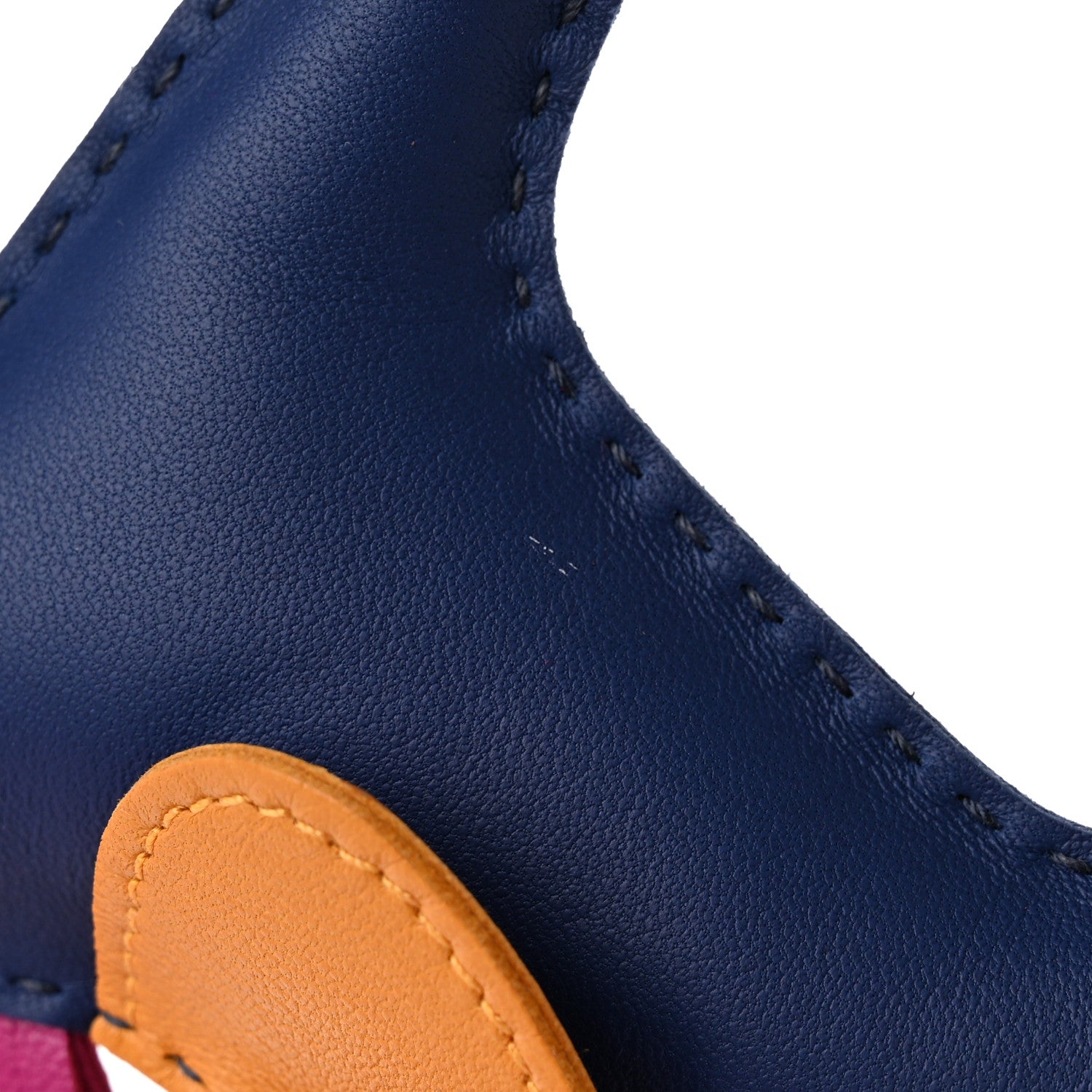 Hermes Milo Lambskin Grigri Rodeo Horse Bag Charm MM Bleu Saphir Rose Pourpre Naturel Bouton D'Or 4 of 6