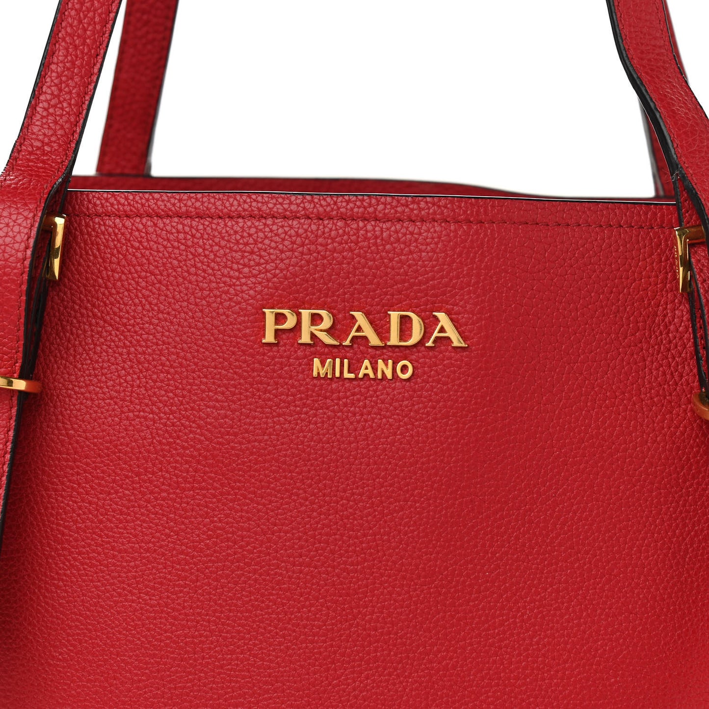 Vitello Daino Shopping Tote Rosso