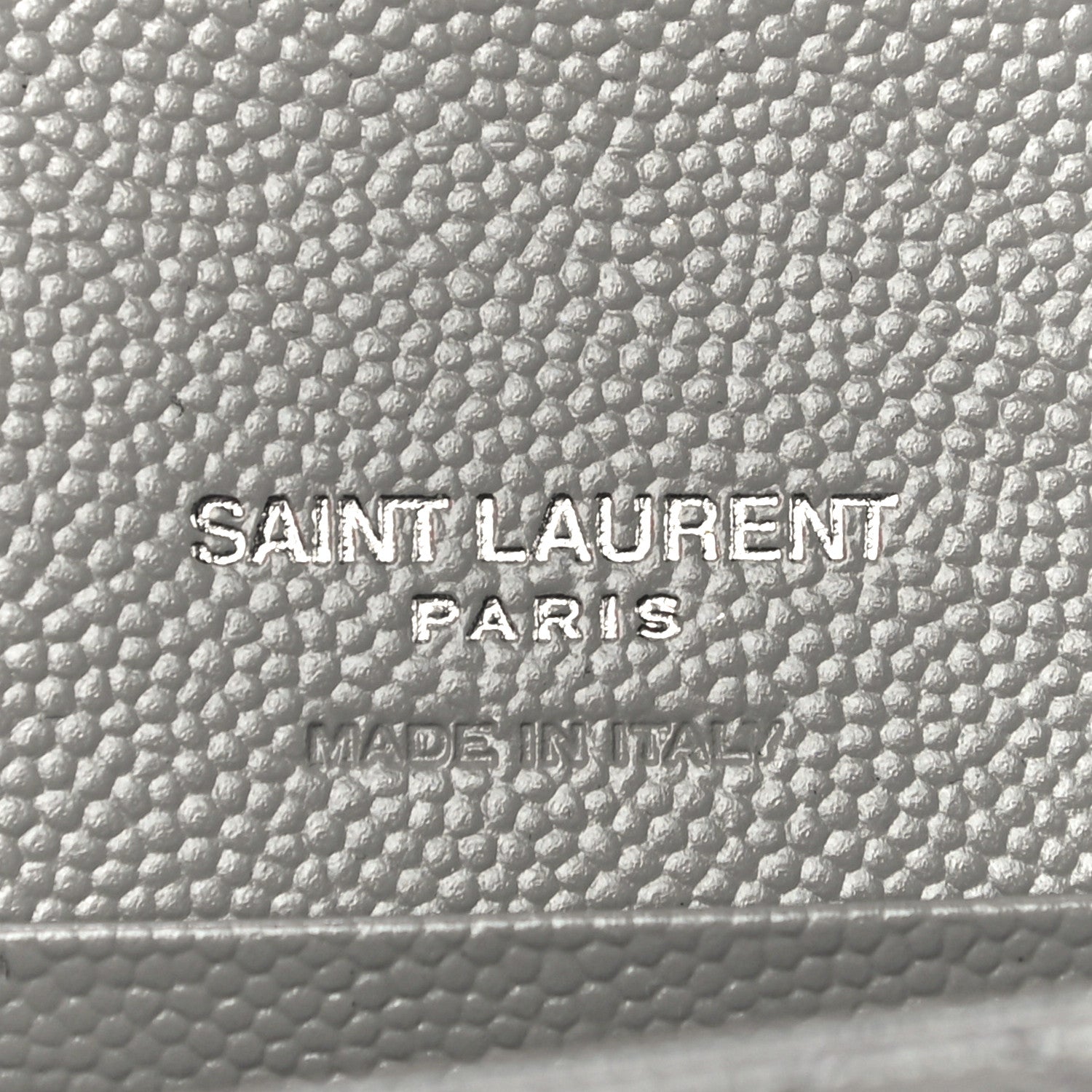 Saint Laurent Grain De Poudre Textured Mixed Matelasse Triquilt Small Monogram Envelope Wallet New Stone 6 of 10