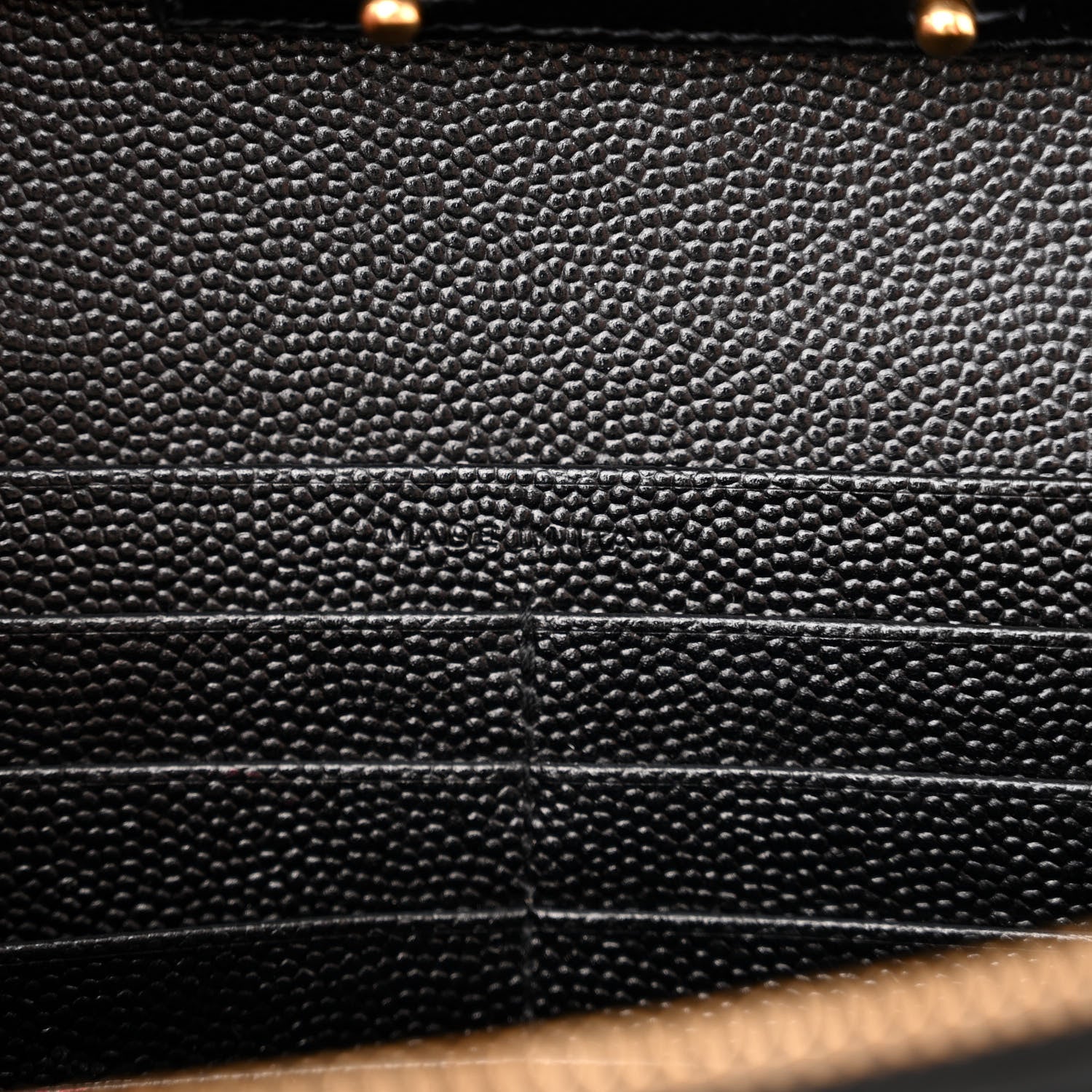 Saint Laurent Grain De Poudre Monogram Chain Wallet Black 7 of 12