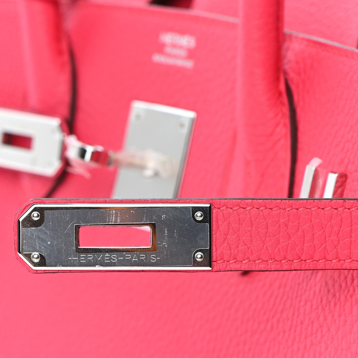 Hermes Taurillon Clemence Birkin 30 Rose Extreme 28 of 34
